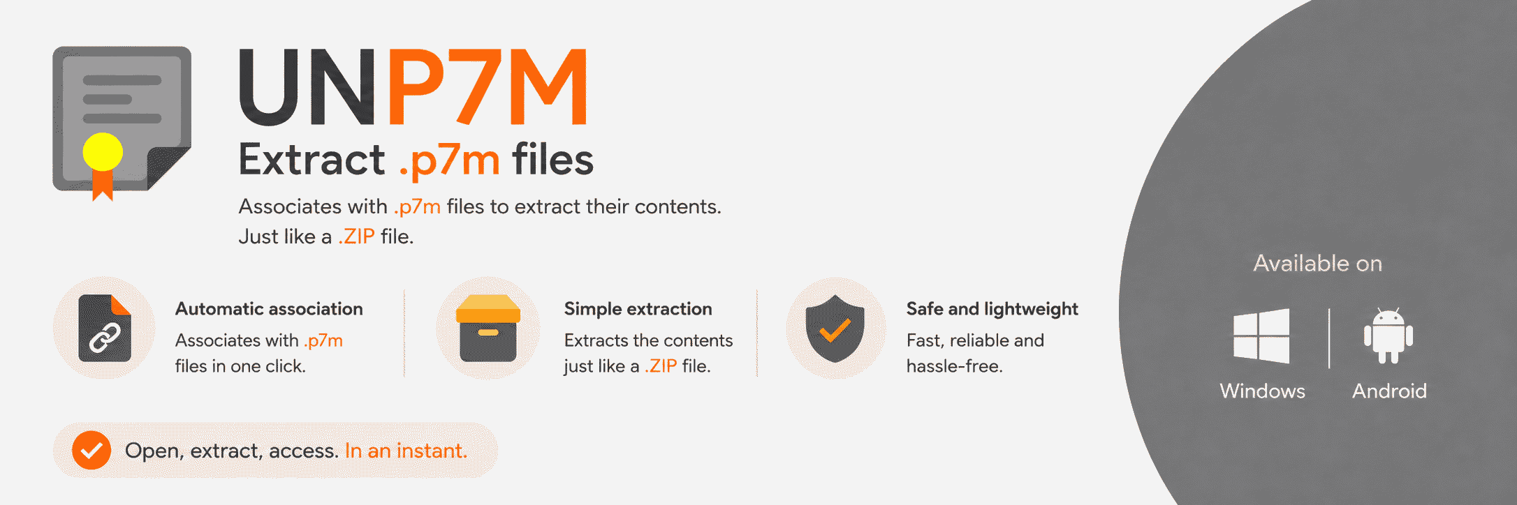 Screenshot of UNP7M - Signed P7M file extractor